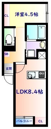 名取駅 徒歩8分 2階の物件間取画像